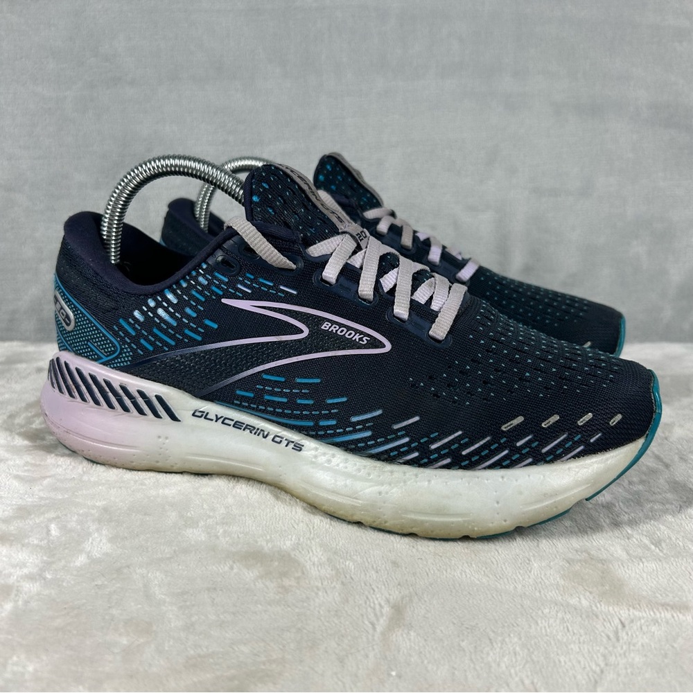 Brooks Glycerin 20 Blue Athletic Running Comfort Sneakers Womens Size 8 D